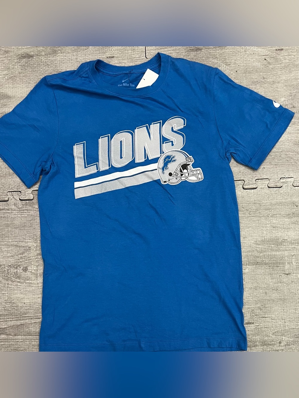 Nike Detroit Lions Men’s S Short Sleeve T-Shirt Blue NFL Football